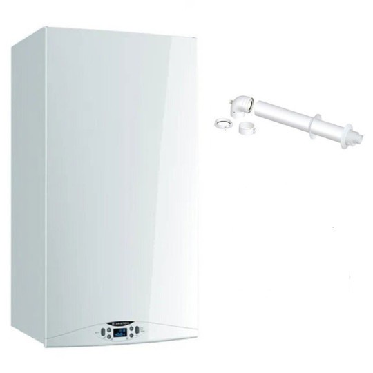 Ariston Caldaia a Gas HS 24 PREMIUM con Kit Flessibili e Kit Salvacaldaia