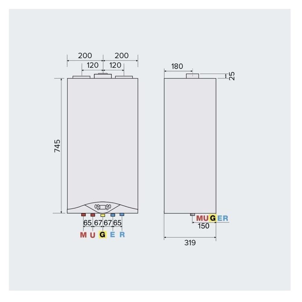 CALDAIA A GAS A CONDENSAZIONE 24KW HS PREMIUM ARISTON SENZA KIT FUMI