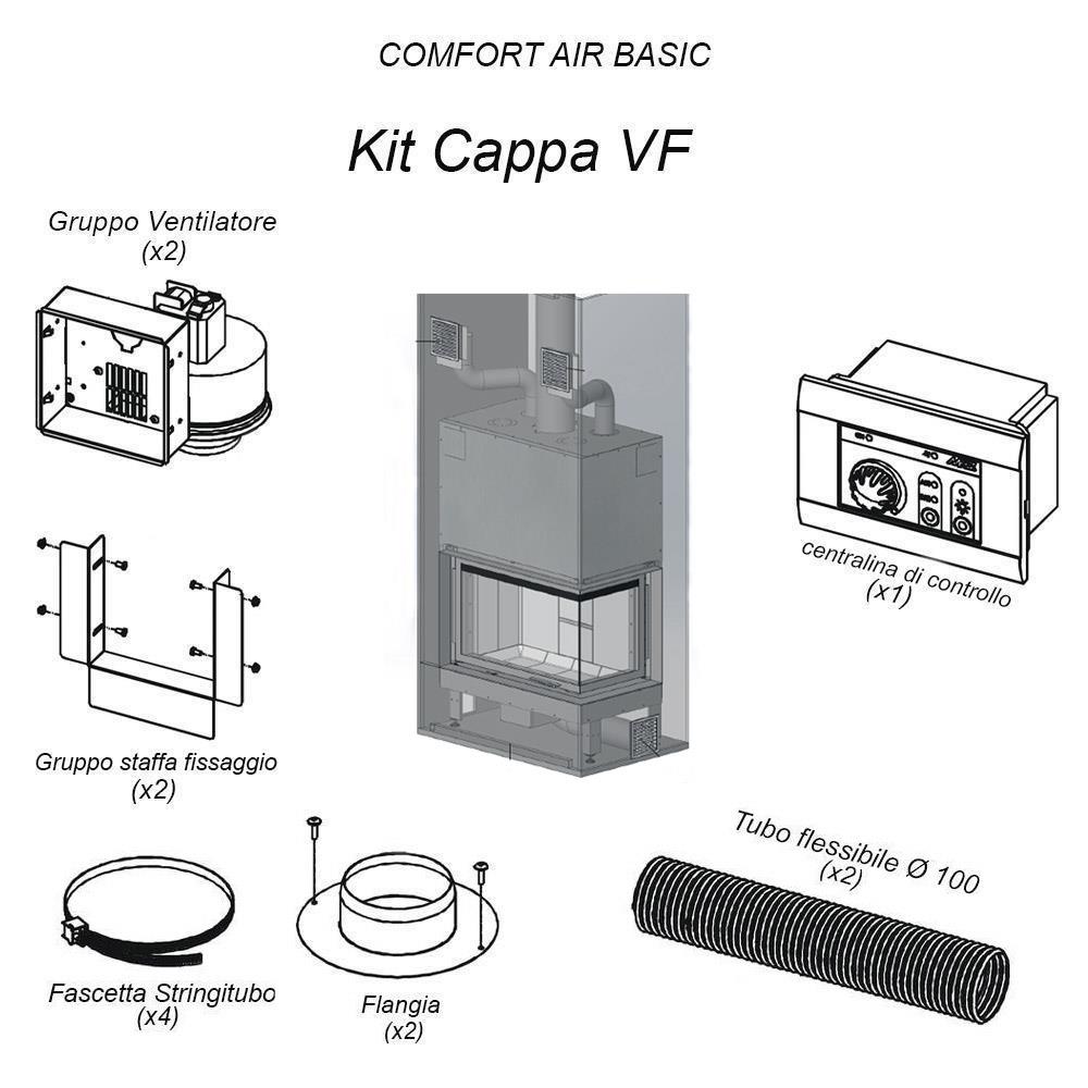 Camini Legna MCZ Kit Basic VF per uscita aria dalla cappa trulli anzio