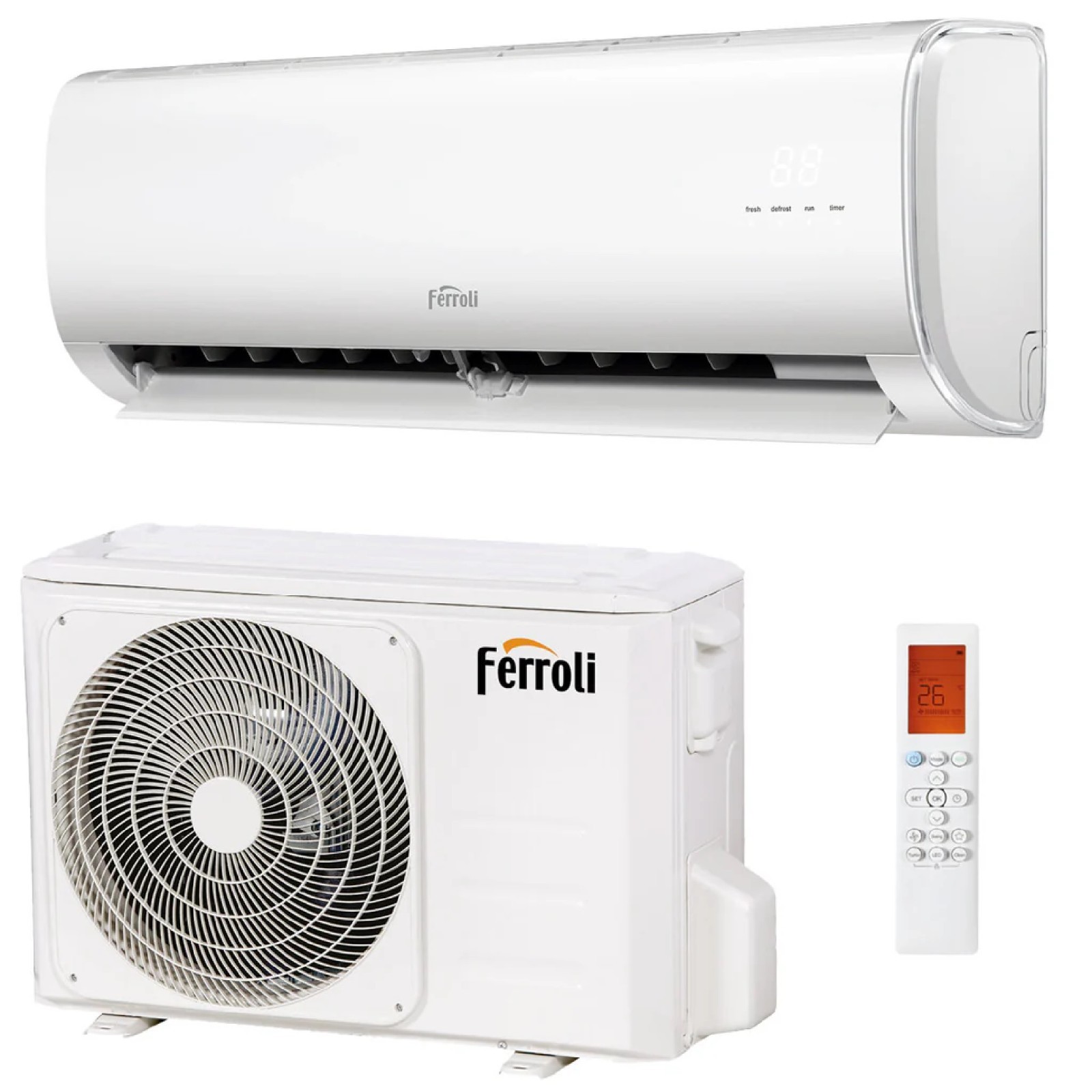 Climatizzatore Ferroli Giada Dual Split 9000+12000 BTU R32 Inverter WIFI