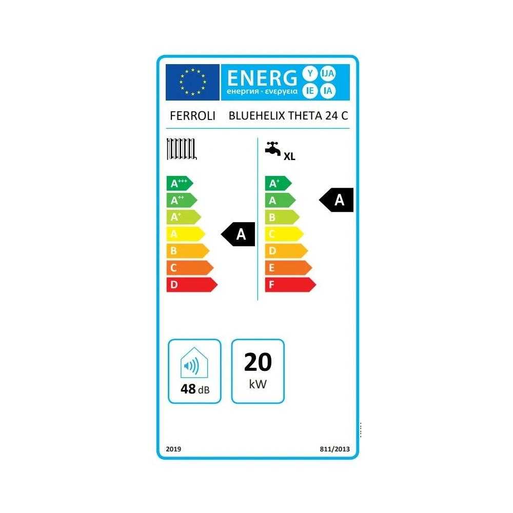 Ferroli Bluehelix Theta 24 C - Caldaia a Condensazione 24 kW + kit fumi