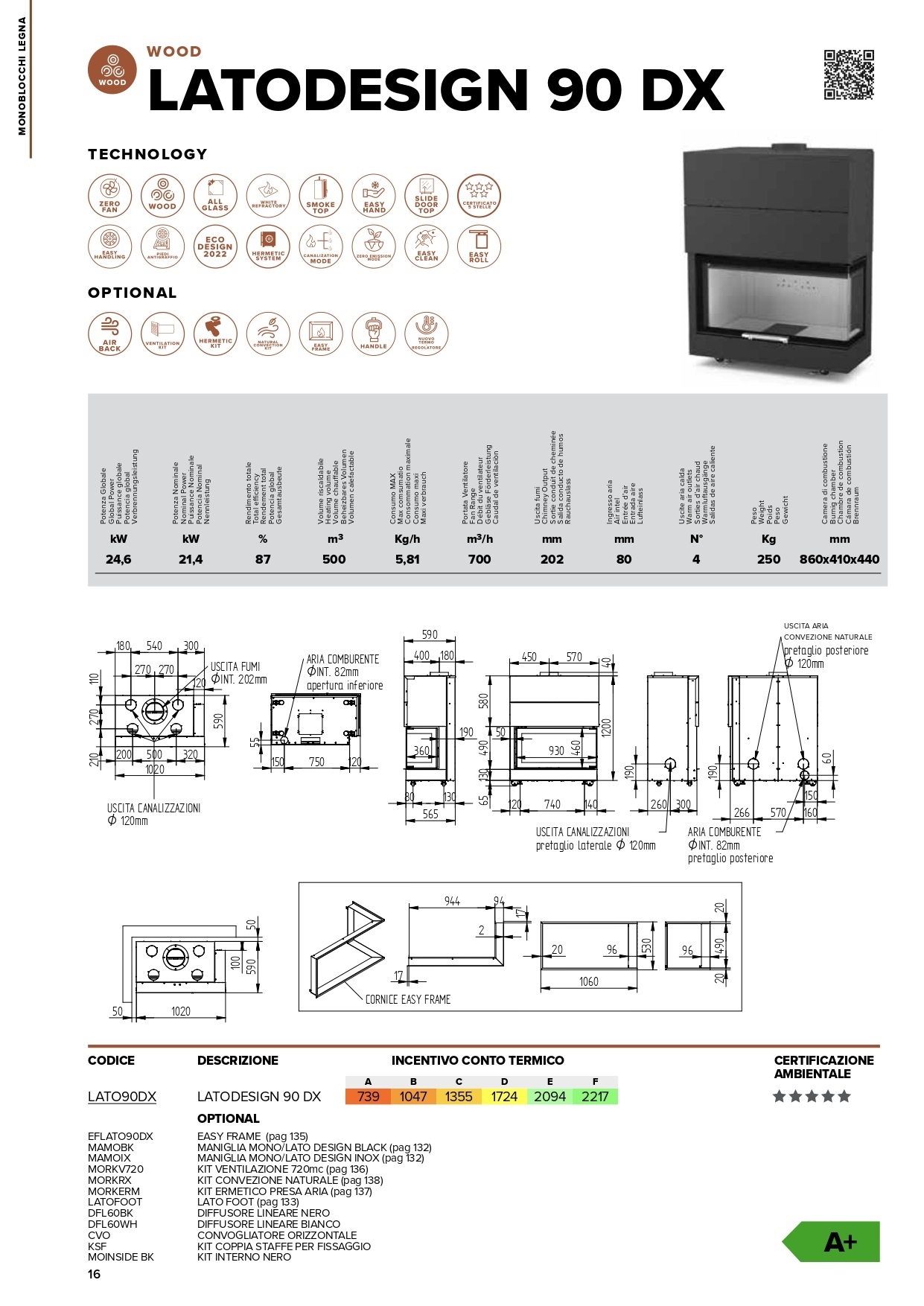 lato design 90 dx conto termico
