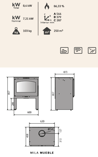 scheda tecnica mila mueble