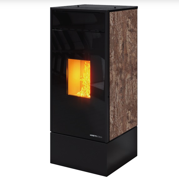 Stufa a Pellet Kubic Moretti Design