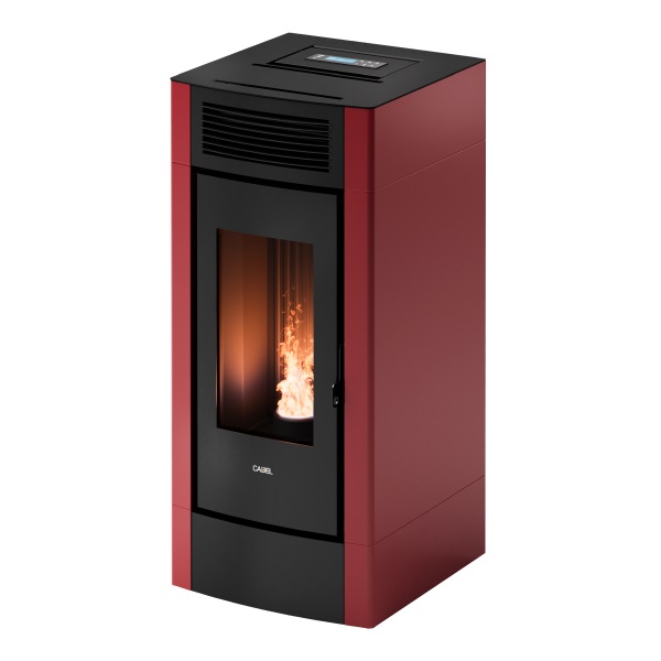 Stufe Pellet Canalizzabile Cadel Cristal 9 Plus rosso