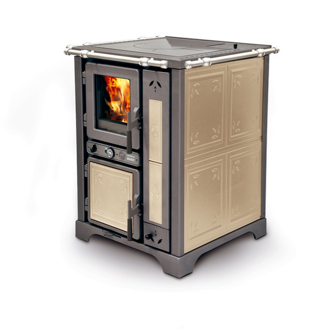 Termocucina a Legna Bosky Country 30 Evo5 Fiori Thermorossi