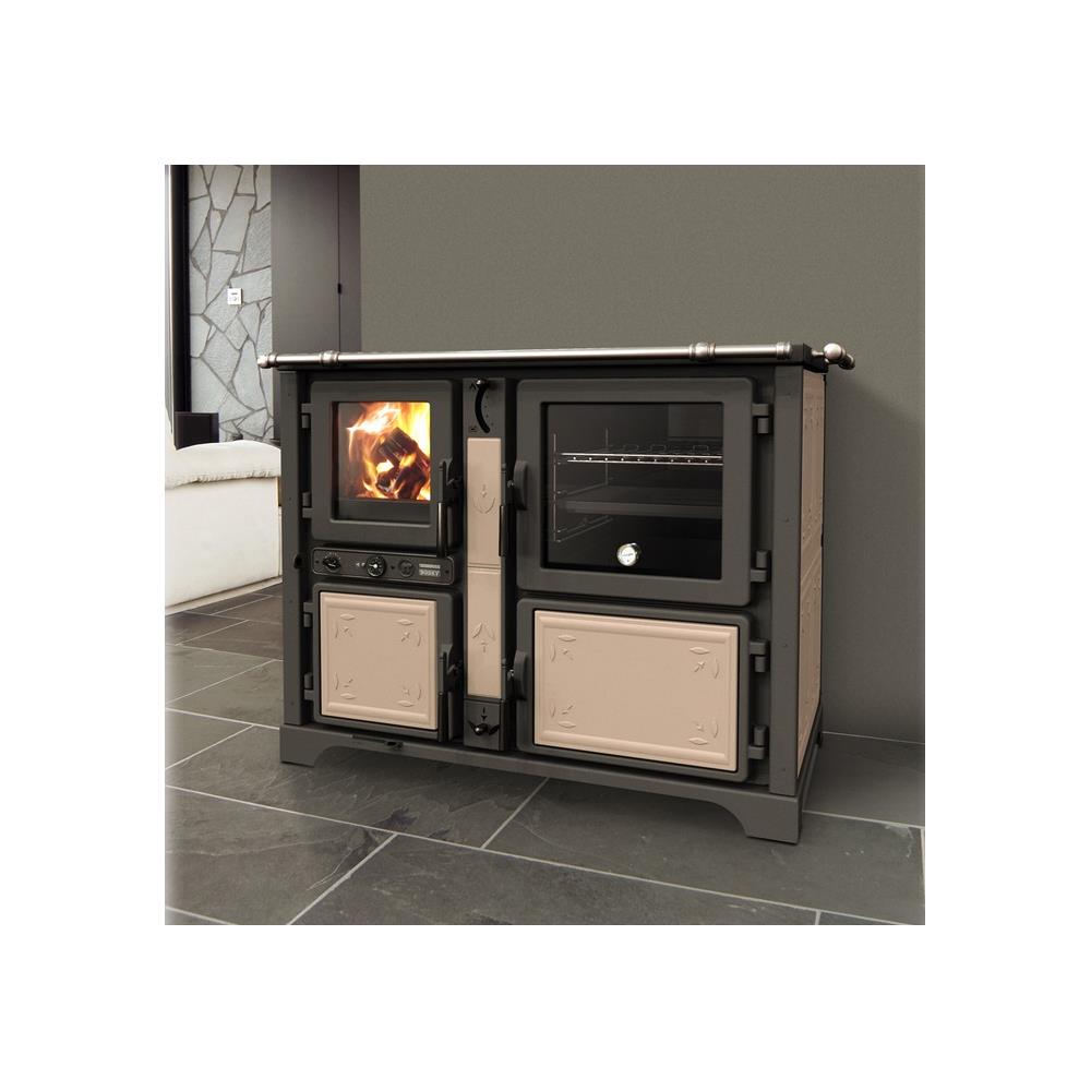 Termocucina a Legna Bosky Country 30 Evo5 Fiori Thermorossi
