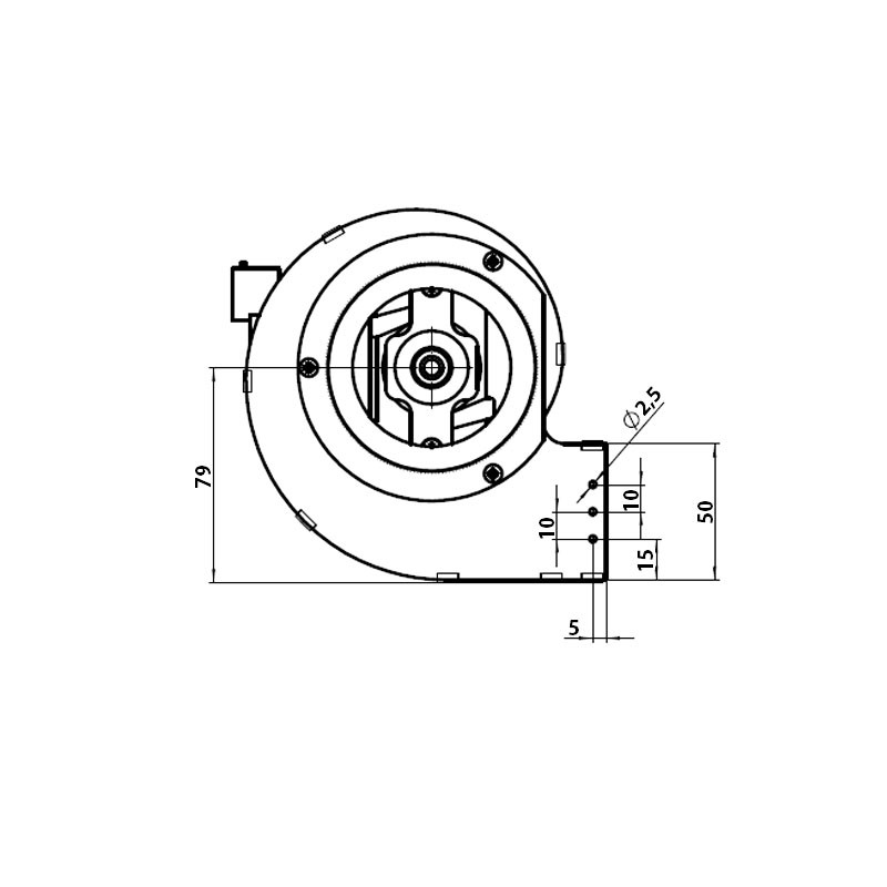 Ventilatore centrifugo CFD-DA 80X83-35 doppia aspirazione dimensioni